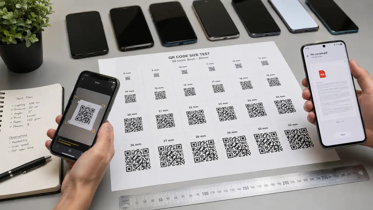 PDF QR Codes in Print: How to Choose a Size That Scans Reliably