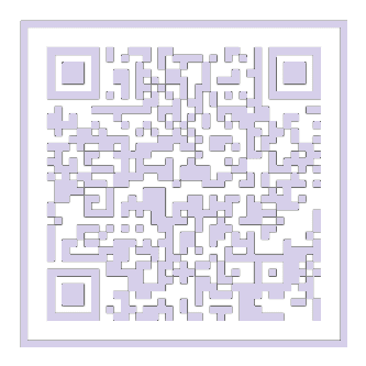 QR code with pale lavender modules on white, too little contrast